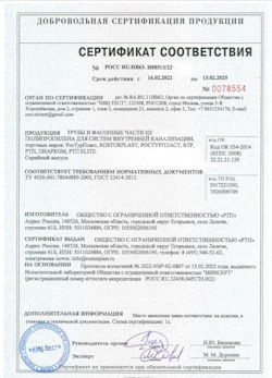 15.11.2024 Верхний Уфалей - Трубы и фасонные части из полипропилена для внутренней канализации